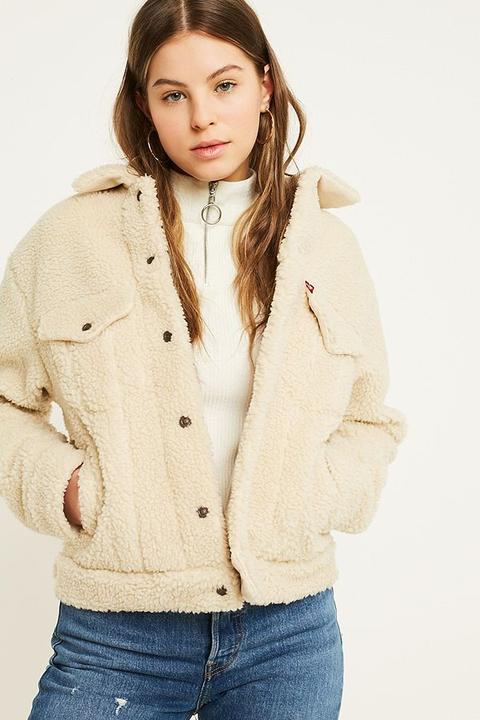 Levi's Cream Sherpa Trucker Jacket