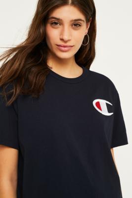 Champion NWT Womens 1X Black “C” Logo T Shirt Short Sleeve Cotton