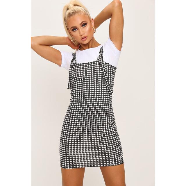 black and white pinafore