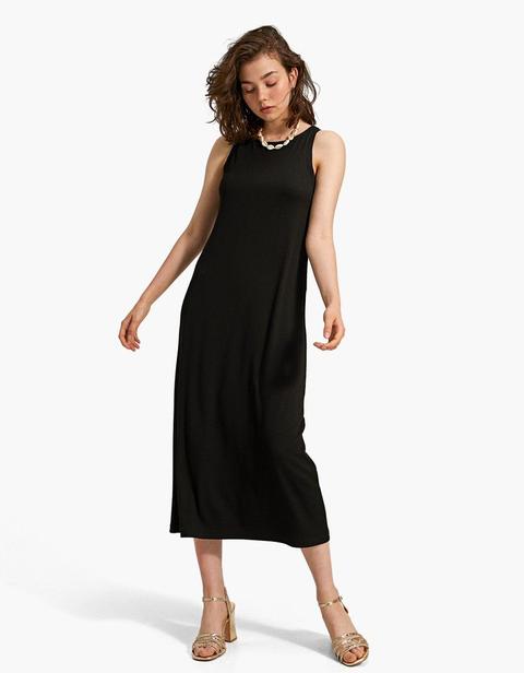 Vestito A Costine Nero
