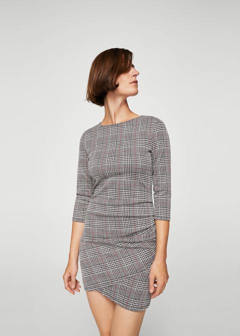 Vestido Pata De Gallo