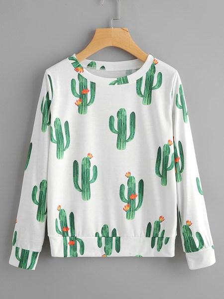 Sudadera Con Estampado De Cactus