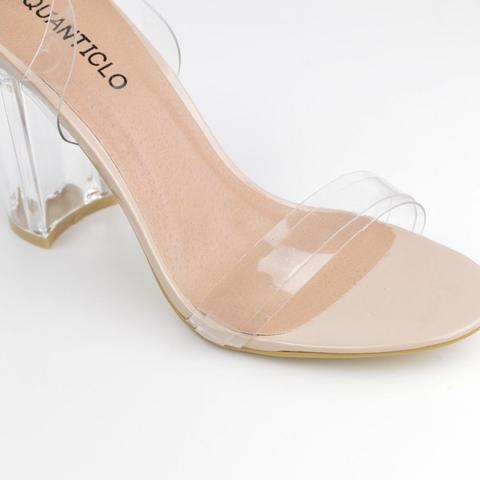 Jasmine - Clear Nude Perspex Heels