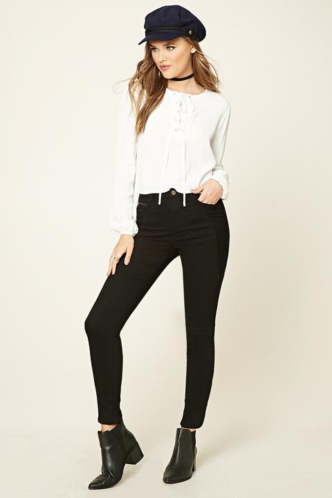 Zippered Skinny Pants