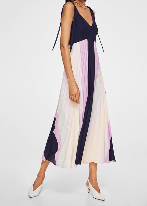 Vestido Falda Plisada