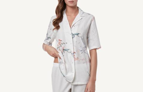 Camicia Righe E Fiori