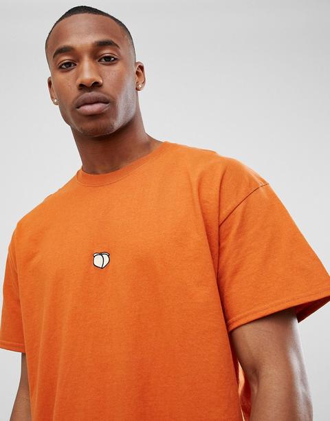 New Love Club Embroidered Peach T-shirt