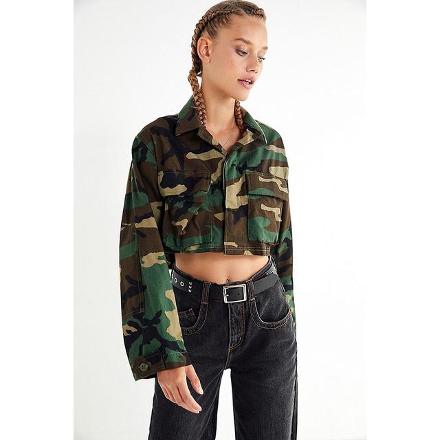 crop top camo jacket