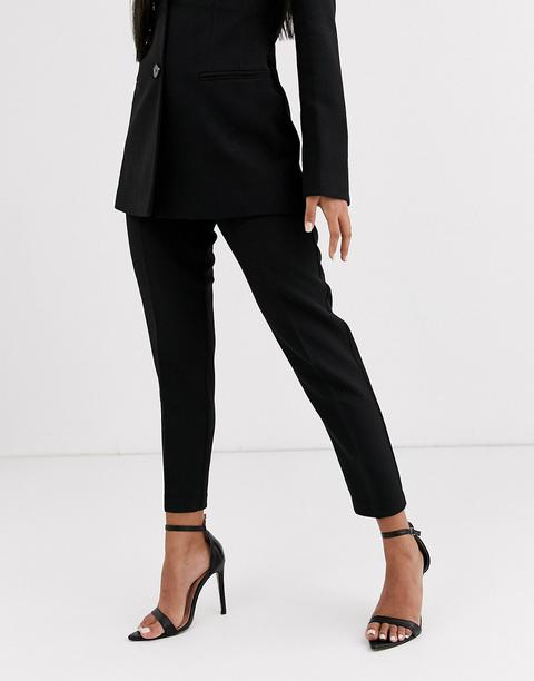 Asos Design Pop Slim Suit Trousers In Black