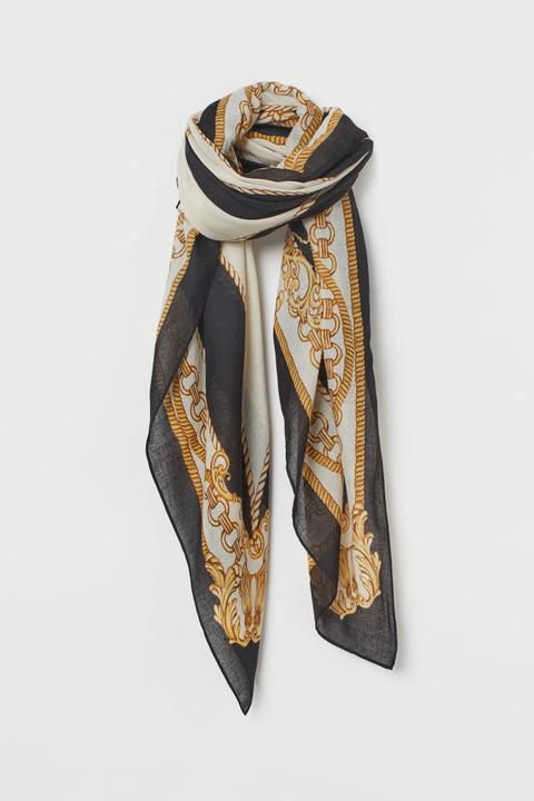 Patterned Scarf - Black