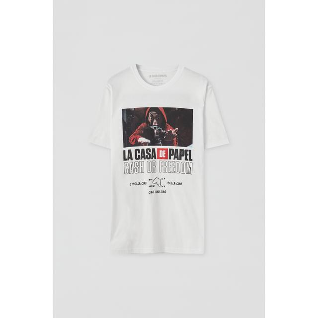 Camiseta la casa de 2025 papel pull and bear