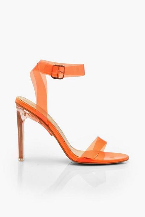 Orange best sale perspex heels