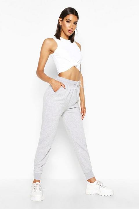 Womens The Slim Leg Loopback Jogger - Grey - 8, Grey