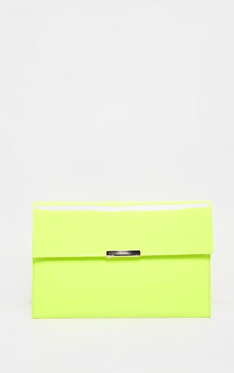 neon lime clutch