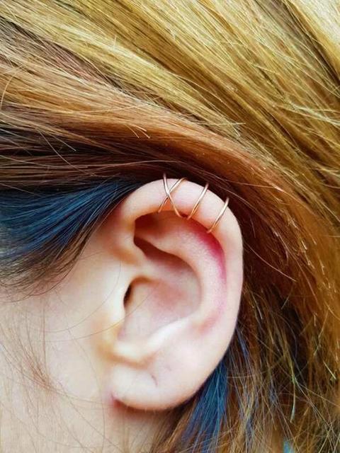 Cuff De Oreja De Doble Capas 2 Piezas