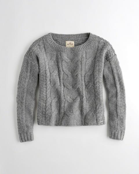 Cable Crewneck Sweater from Hollister 