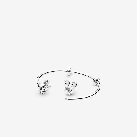 Pandora mickey and on sale minnie open bangle