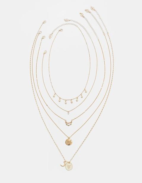 Set Di 5 Collane Capricorno Giallo