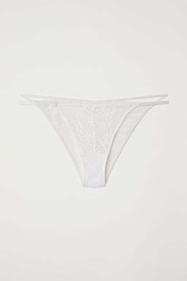 H & M - Slip Intimo Bikini In Pizzo - Bianco