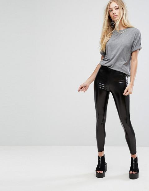 Glamorous - Leggings Extra Lucidi - Nero