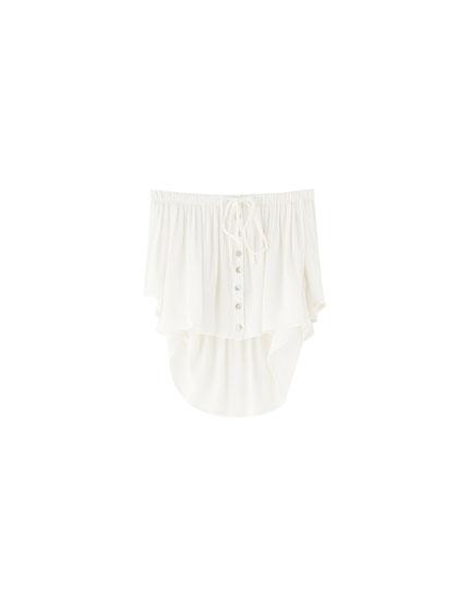 Top Cropped Hombros Descubiertos