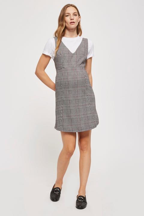 Womens **maternity Checked Pinafore Dress - Multi, Multi