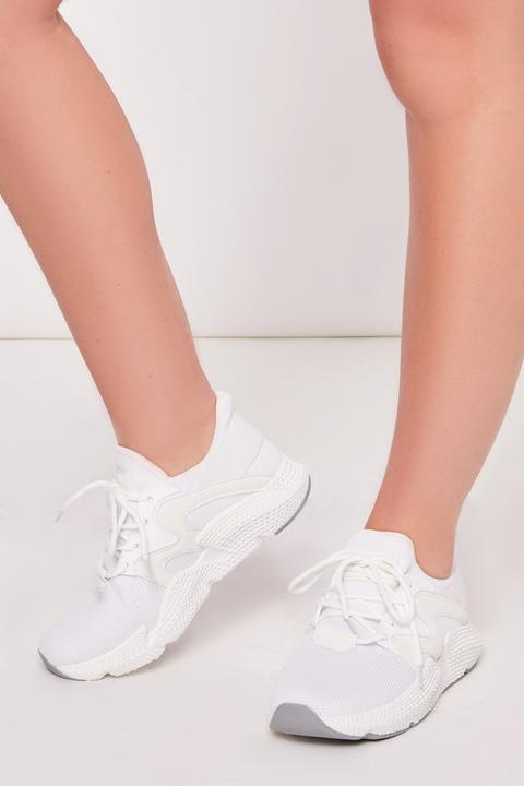 zara white mesh chunky trainers