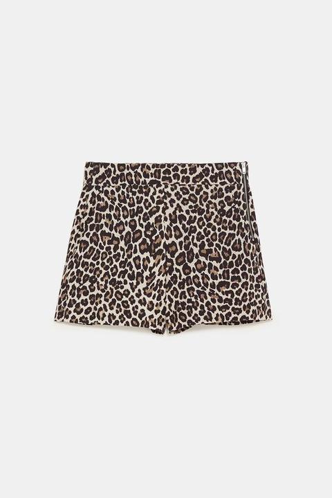 Shorts Con Stampa Animalier