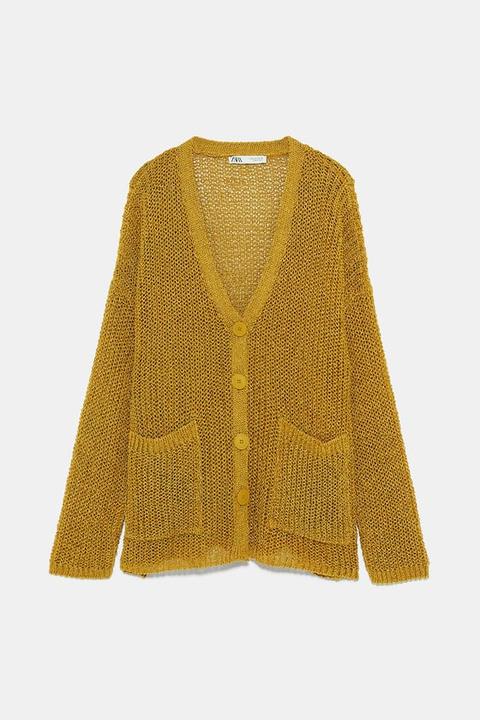 Cardigan Strutturato Con Tasche