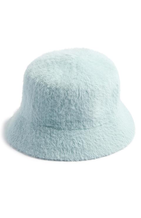 Gorro De Pescador De Pelo Sintético Azul Para Bebé