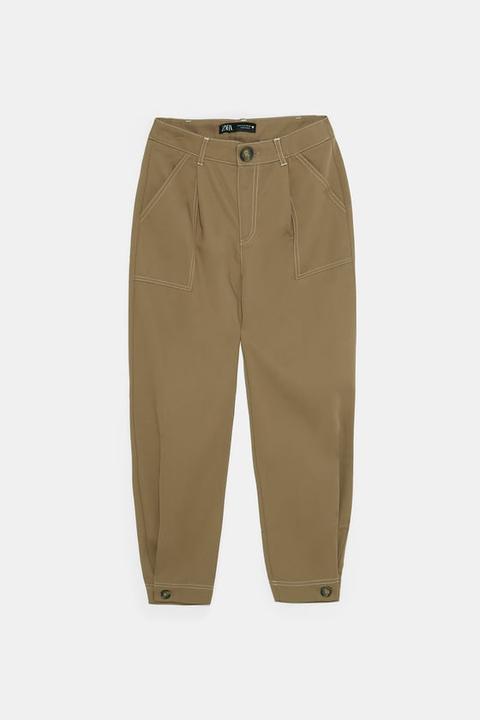 Slouchy-hose Mit Steppnähten