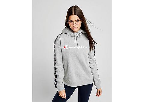 Champion Tape Overhead Boyfriend Hoodie - Grey - Womens