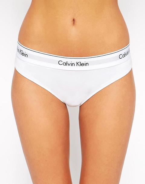 Calvin Klein - Modern - Slip Bikini In Cotone - Bianco