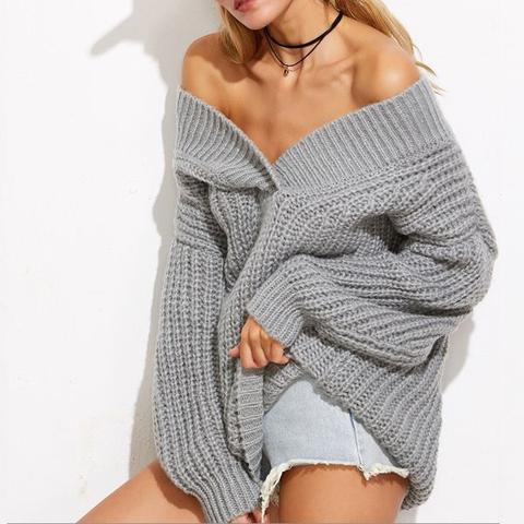 Blanche V Neck Oversize Knit Top