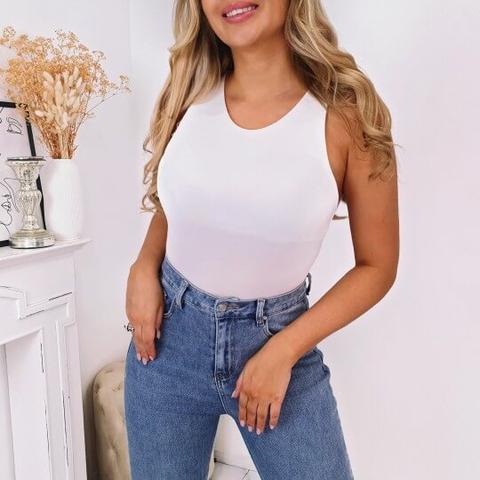 Body Col Rond Blanc