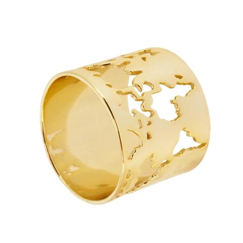 Anillo Mapa Mundi Gold