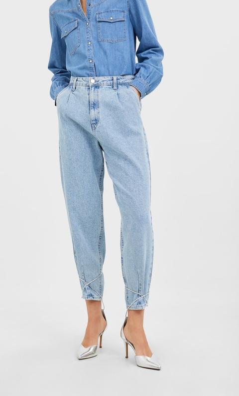 Stradivarius Jean Slouchy Fit Femme Denim Clair 38