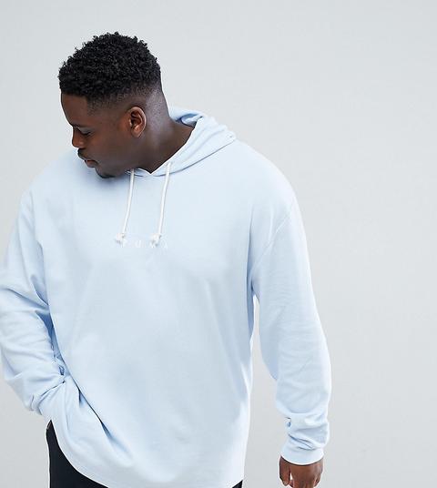 Puma Plus - Felpa Oversize A Nido D'ape Con Cappuccio - Blu