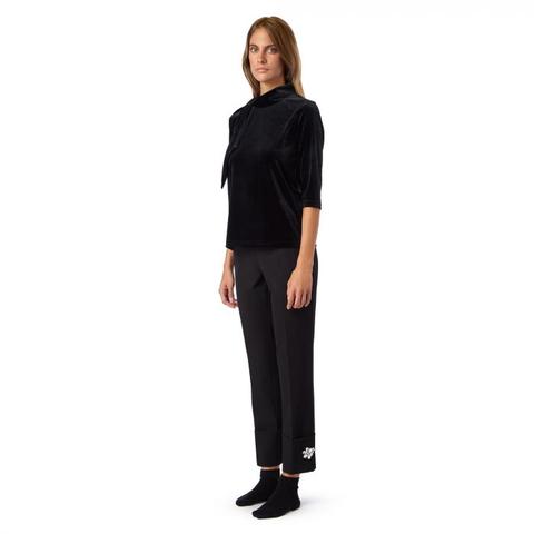 Maglia Velluto Con Fiocco