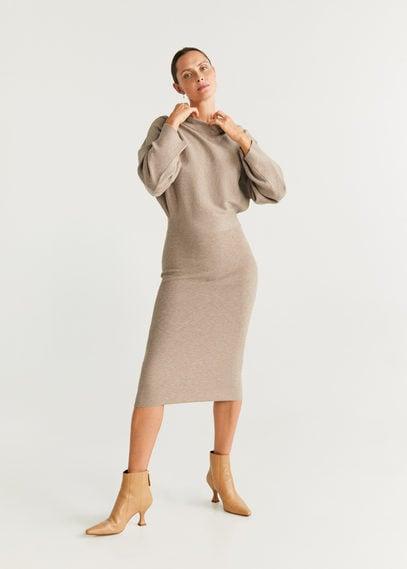 Contrast-bodice Jersey Dress