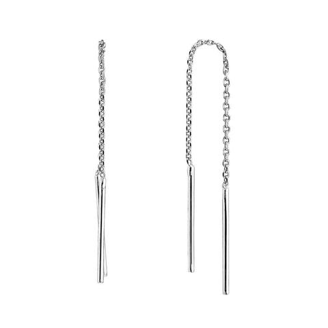 Pendientes Colgantes Simples Plata