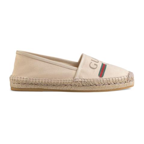 Espadrillas In Tela Con Logo Gucci