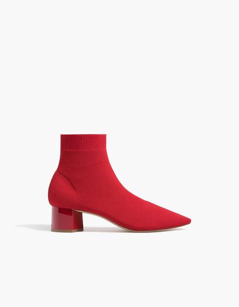 Stivaletto Calzino Con Tacco Rosso