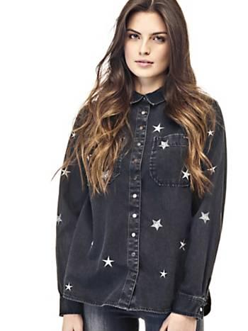 Camisa De Denim Estrellas