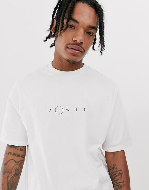 Asos White Oversized T-shirt With Chest Print