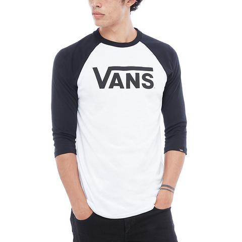 Vans Camiseta De Manga Raglán Classic (white-black) Hombre Blanco