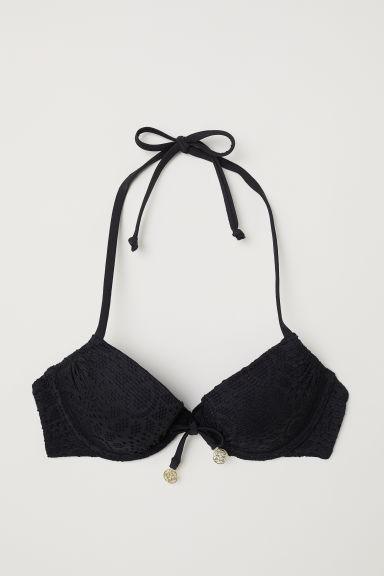 H & M - Top Bikini Push-up - Nero