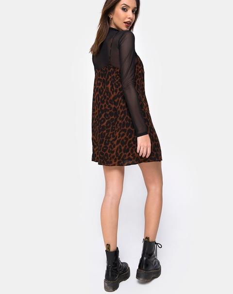 sanna slip dress in oversize jaguar by motel