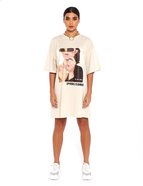 Lissy Roddy X Pd Yaas Stone Oversized Graphic T-shirt Dress