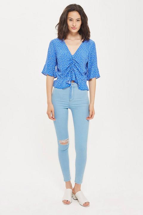 Moto Bleach Ripped Joni Jeans